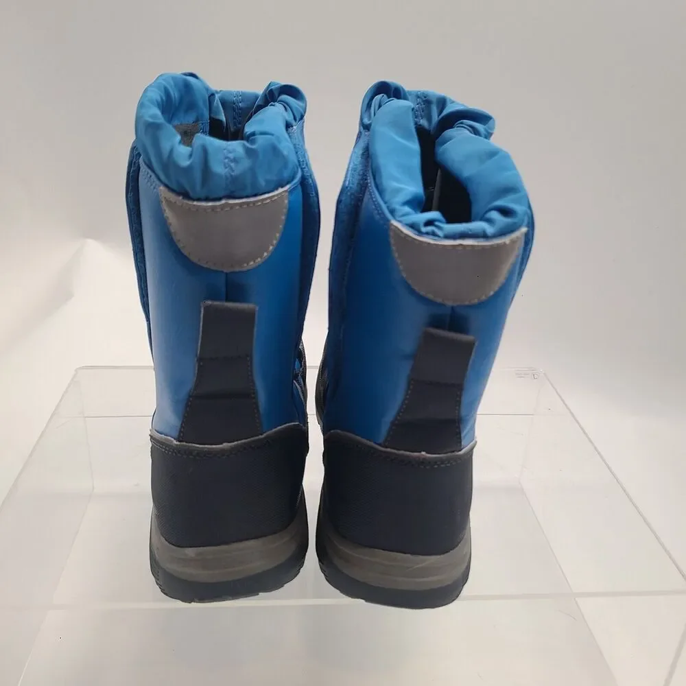 LANDS END Unisex Blue Thermolite Snow Winter Insulated Boots Youth Sz 7M 512385